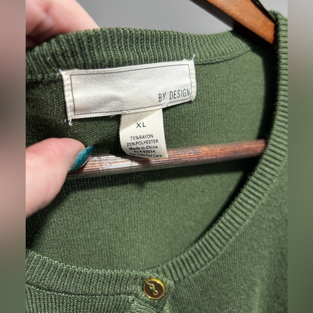 Dark green lightweight cardigan.XL. NWOT - Picture 8 of 8